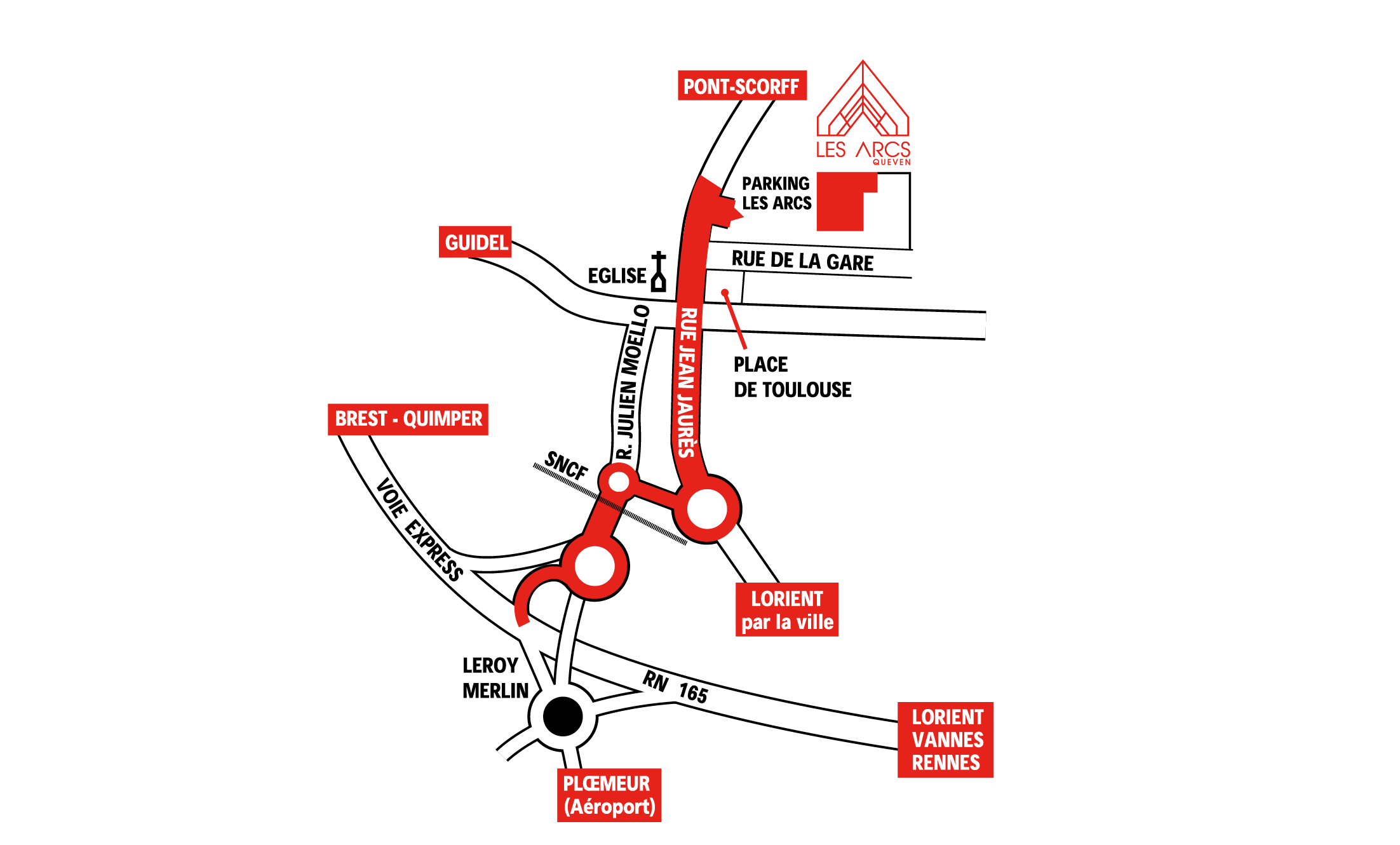 Plan d'accès Les Arcs